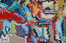 Bürotag 200301, oil on cxanvas, 140 x 160 cm